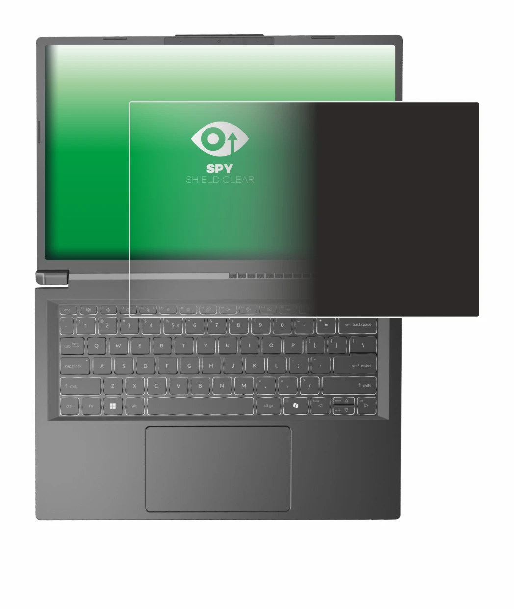 Image de l'appareil Acer Aspire 14 AI avec une grande variété de protections d'écran.