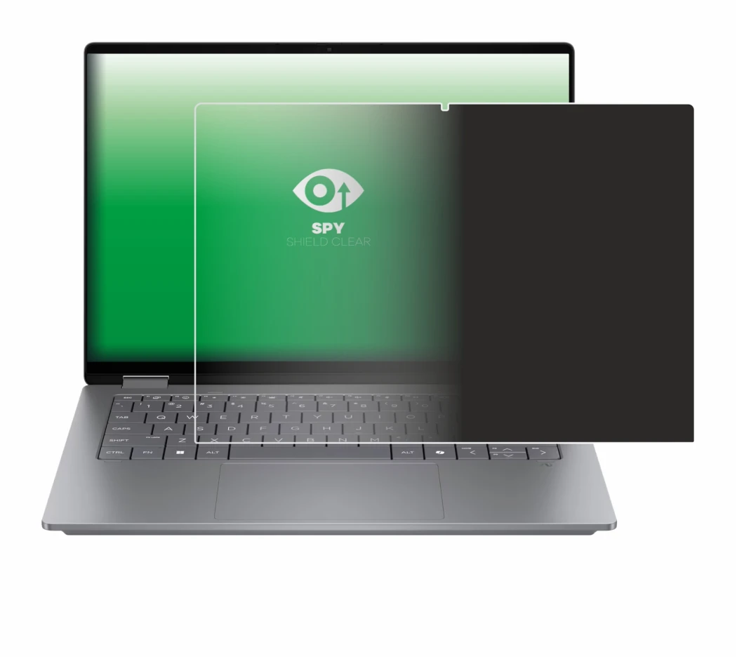 Image de l'appareil HP OmniBook X Flip 14 avec une grande variété de protections d'écran.