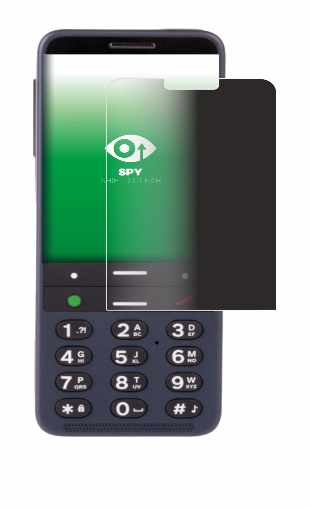 Image de l'appareil BlindShell Classic 3 avec une grande variété de protections d'écran.
