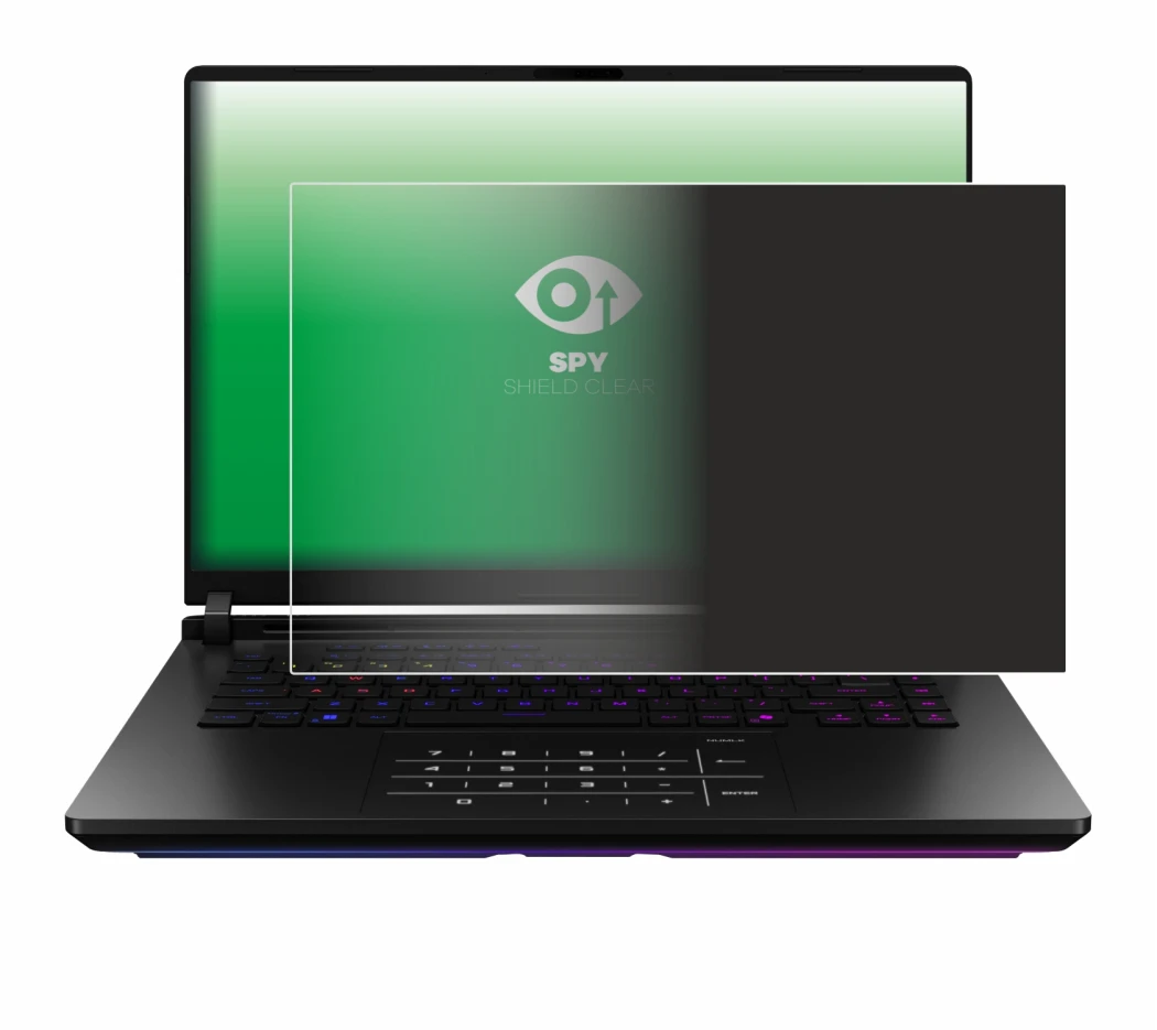 Image de l'appareil ASUS ROG Strix SCAR 18 2025 avec une grande variété de protections d'écran.