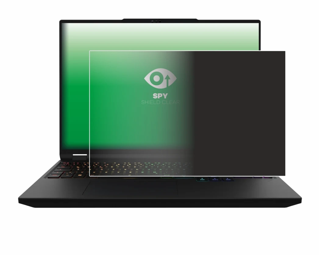 Image de l'appareil XMG Apex 16 Max avec une grande variété de protections d'écran.