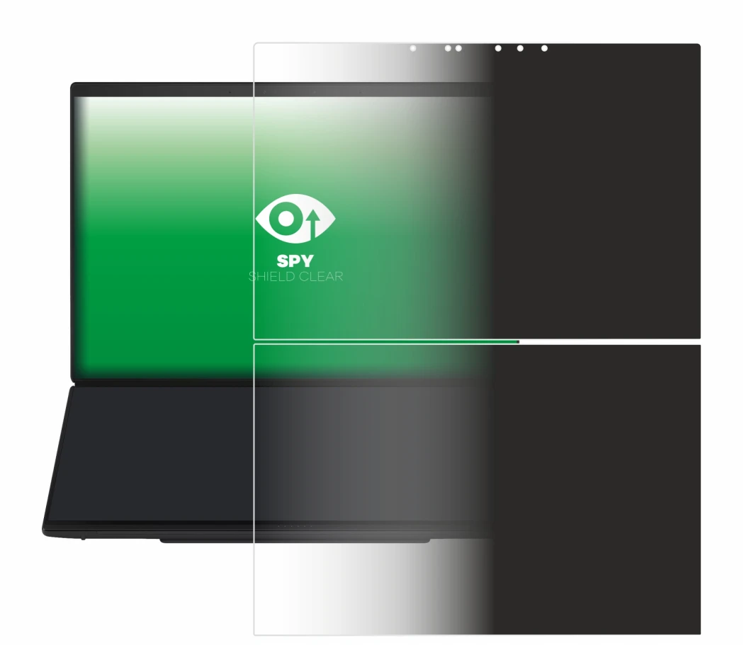 Image de l'appareil ASUS ZenBook Duo UX8407 avec une grande variété de protections d'écran.