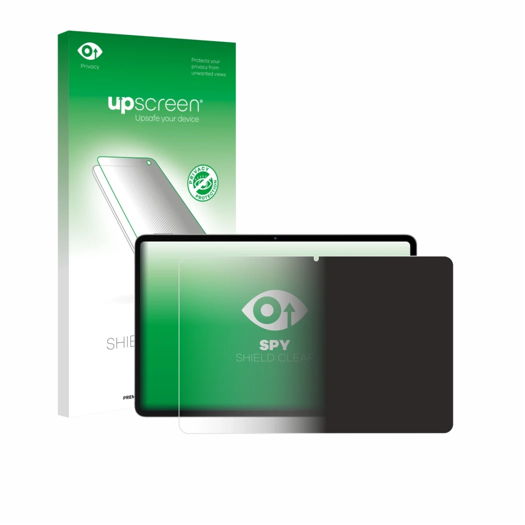 Face avant d’un emballage produit avec le logo de la marque upscreen. À côté, l’appareil Blackview Oscal Elite 1 12.1