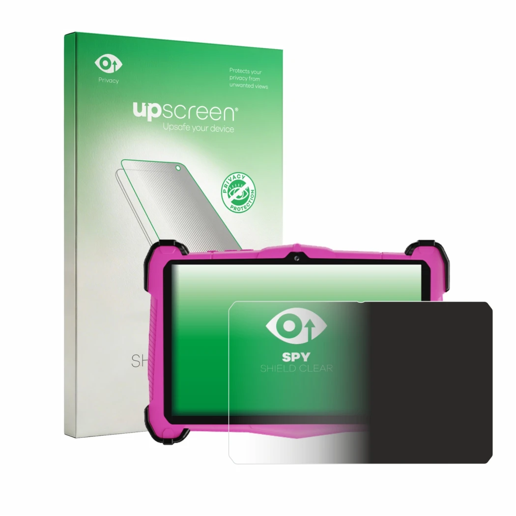 Face avant d’un emballage produit avec le logo de la marque upscreen. À côté, l’appareil EagleSoar E_764_EEA-P est représenté