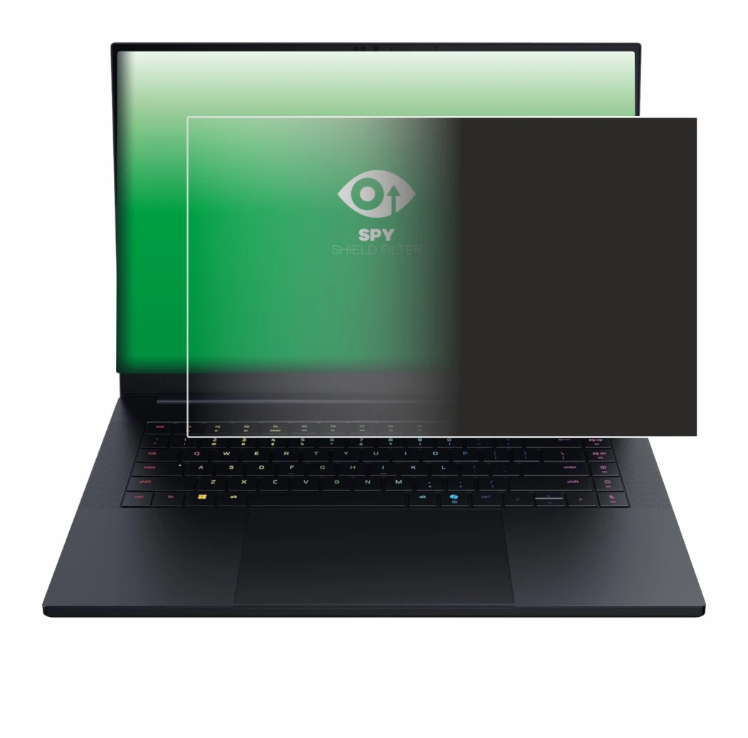 Image de l'appareil Razer Blade 16 2025 avec une grande variété de protections d'écran.