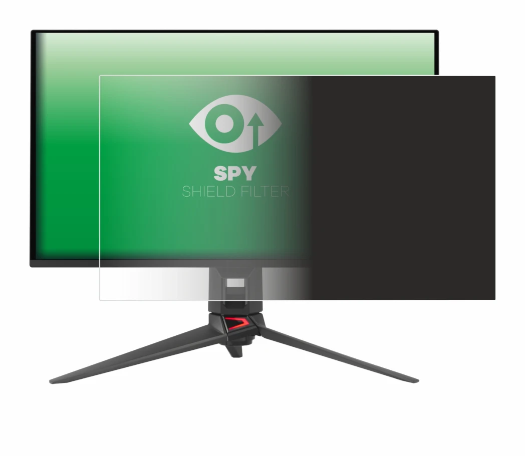 Image de l'appareil ASUS ROG Swift PG27UCDM avec une grande variété de protections d'écran.