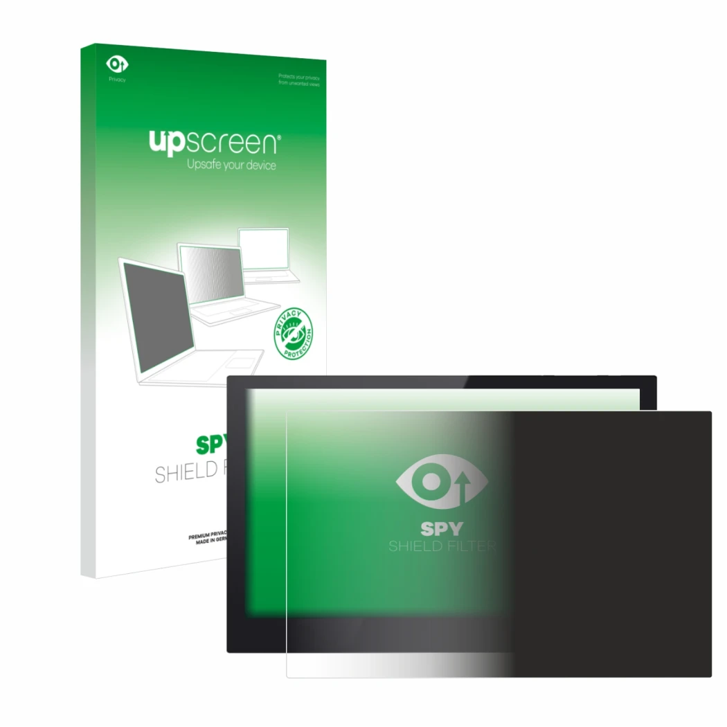 Face avant d’un emballage produit avec le logo de la marque upscreen. À côté, l’appareil Bigtreetech TFT50 V2.1 est représenté