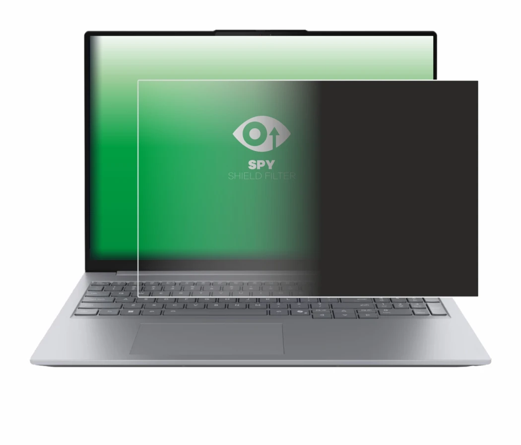 Image de l'appareil Lenovo ThinkBook 16 Gen 9 avec une grande variété de protections d'écran.