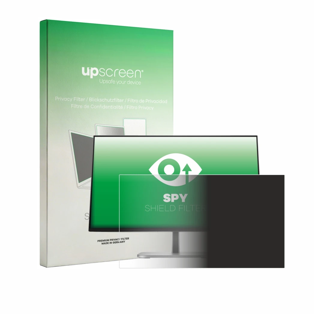 Face avant d’un emballage produit avec le logo de la marque upscreen. À côté, l’appareil HP Series 5 Pro 524pf est représenté