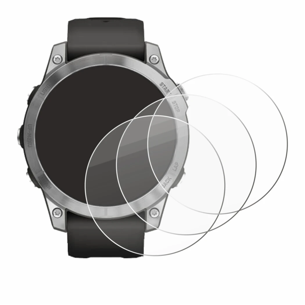 Image de l'appareil Garmin Fenix 7 (47 mm) avec une grande variété de protections d'écran.