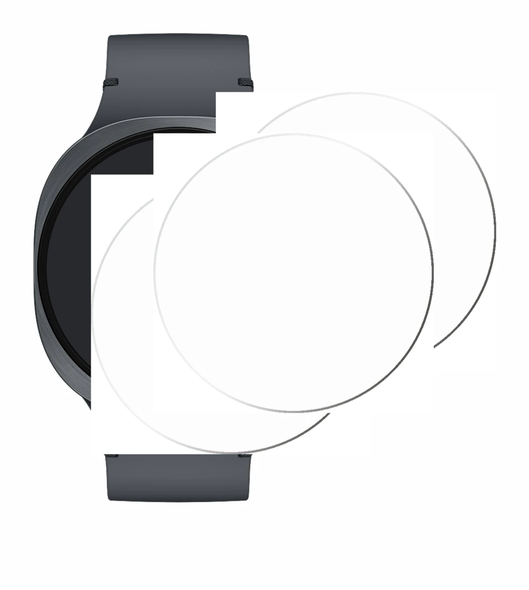 Image de l'appareil Samsung Galaxy Watch 8 (44 mm) avec une grande variété de protections d'écran.