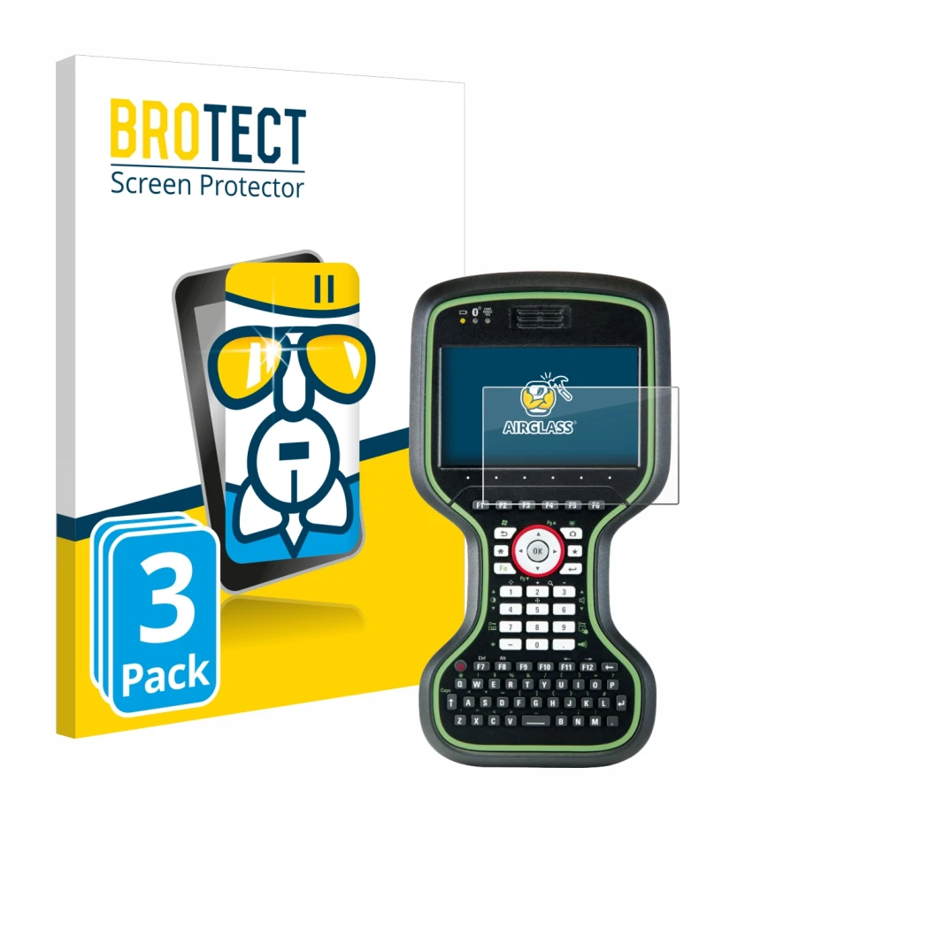 Face avant d’un emballage produit avec le logo de la marque BROTECT. À côté, l’appareil Leica CS20 3.75G Disto est représenté 