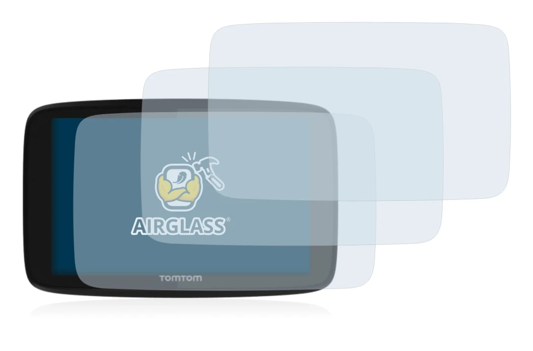 Image de l'appareil TomTom GO 520 avec une grande variété de protections d'écran.