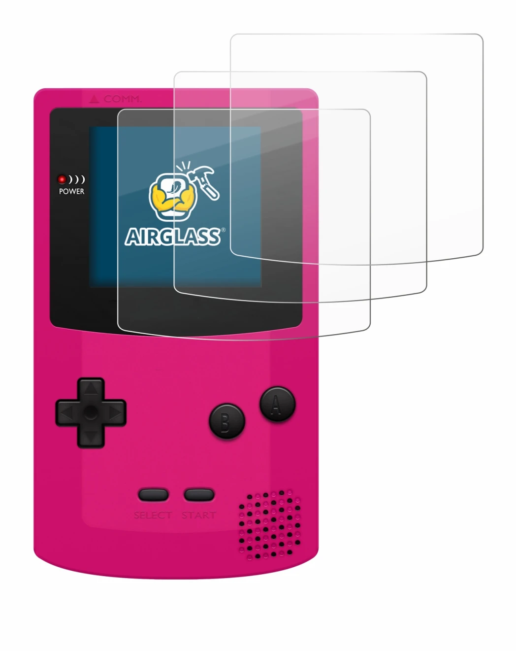Image de l'appareil Nintendo Gameboy Color avec une grande variété de protections d'écran.