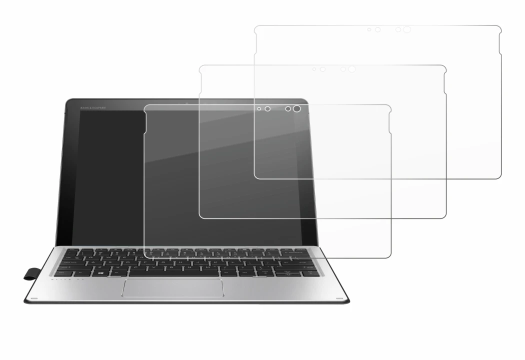 Image de l'appareil HP Elite x2 1012 G2 avec une grande variété de protections d'écran.