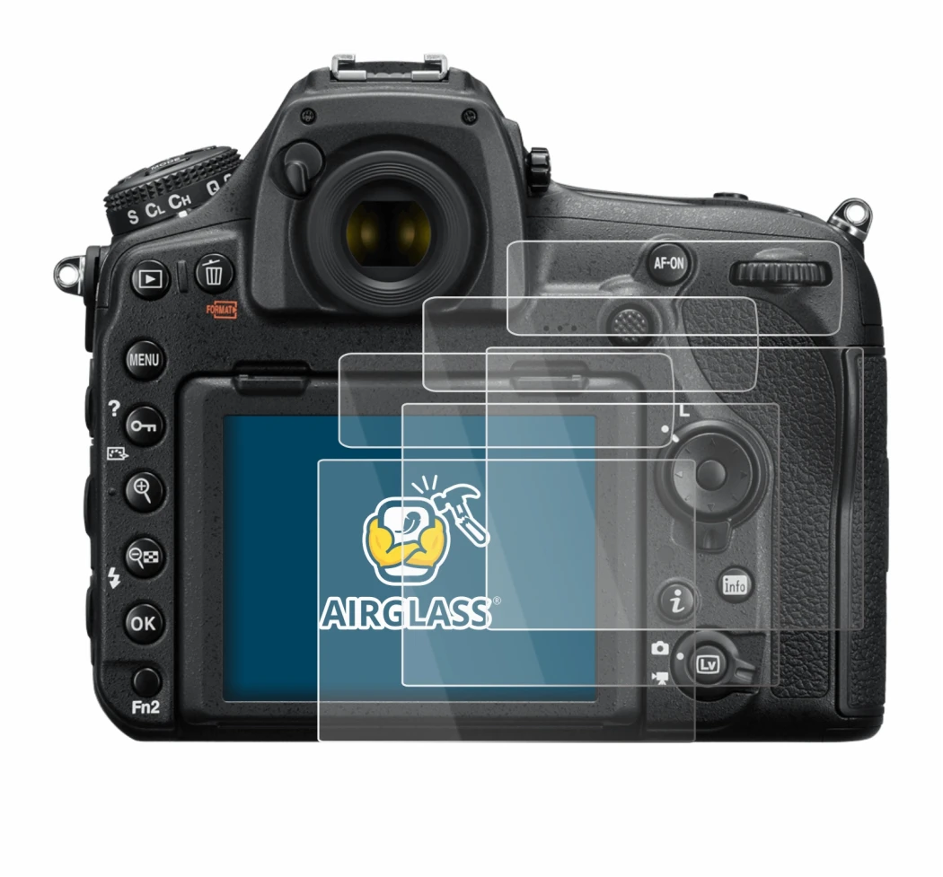 Image de l'appareil Nikon D850 avec une grande variété de protections d'écran.