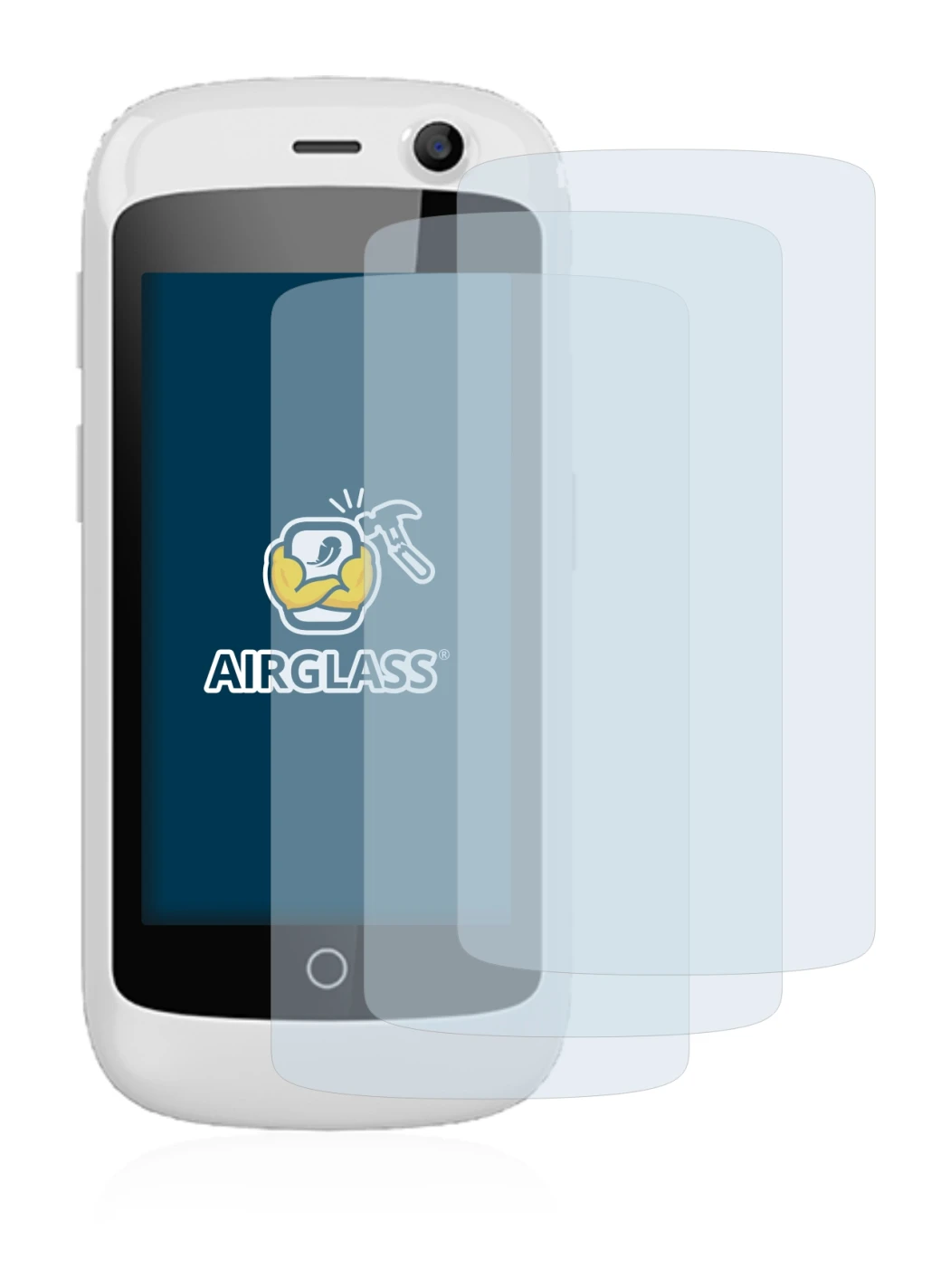 Image de l'appareil Unihertz Jelly Pro avec une grande variété de protections d'écran.