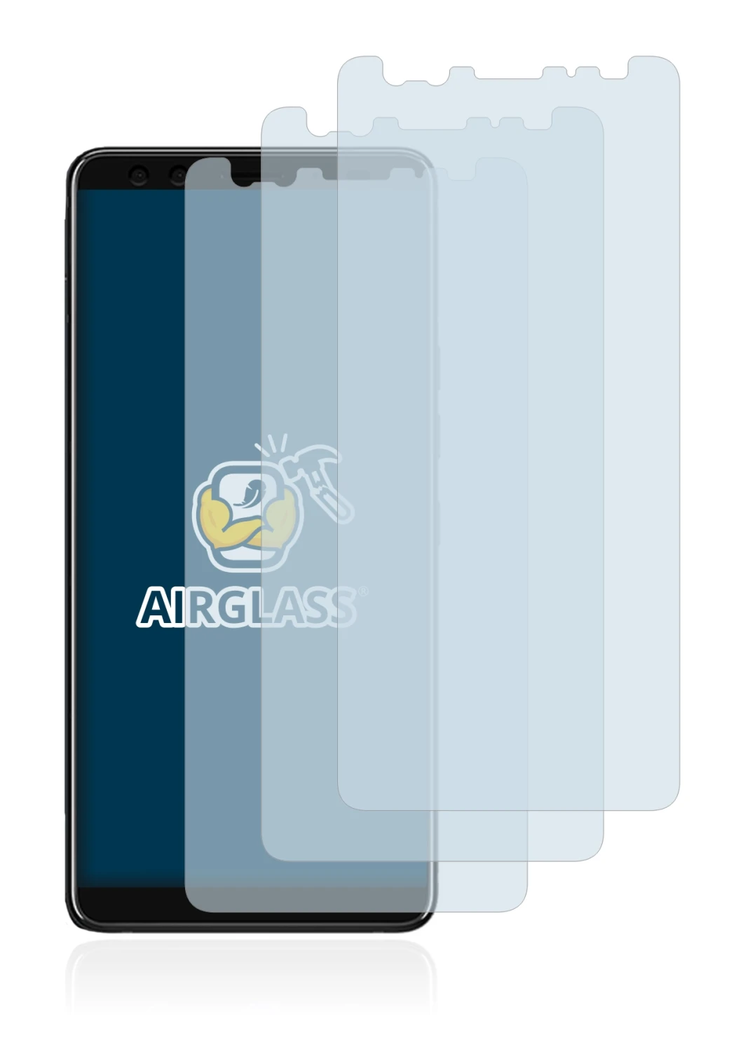 Image de l'appareil HTC U12 Plus avec une grande variété de protections d'écran.