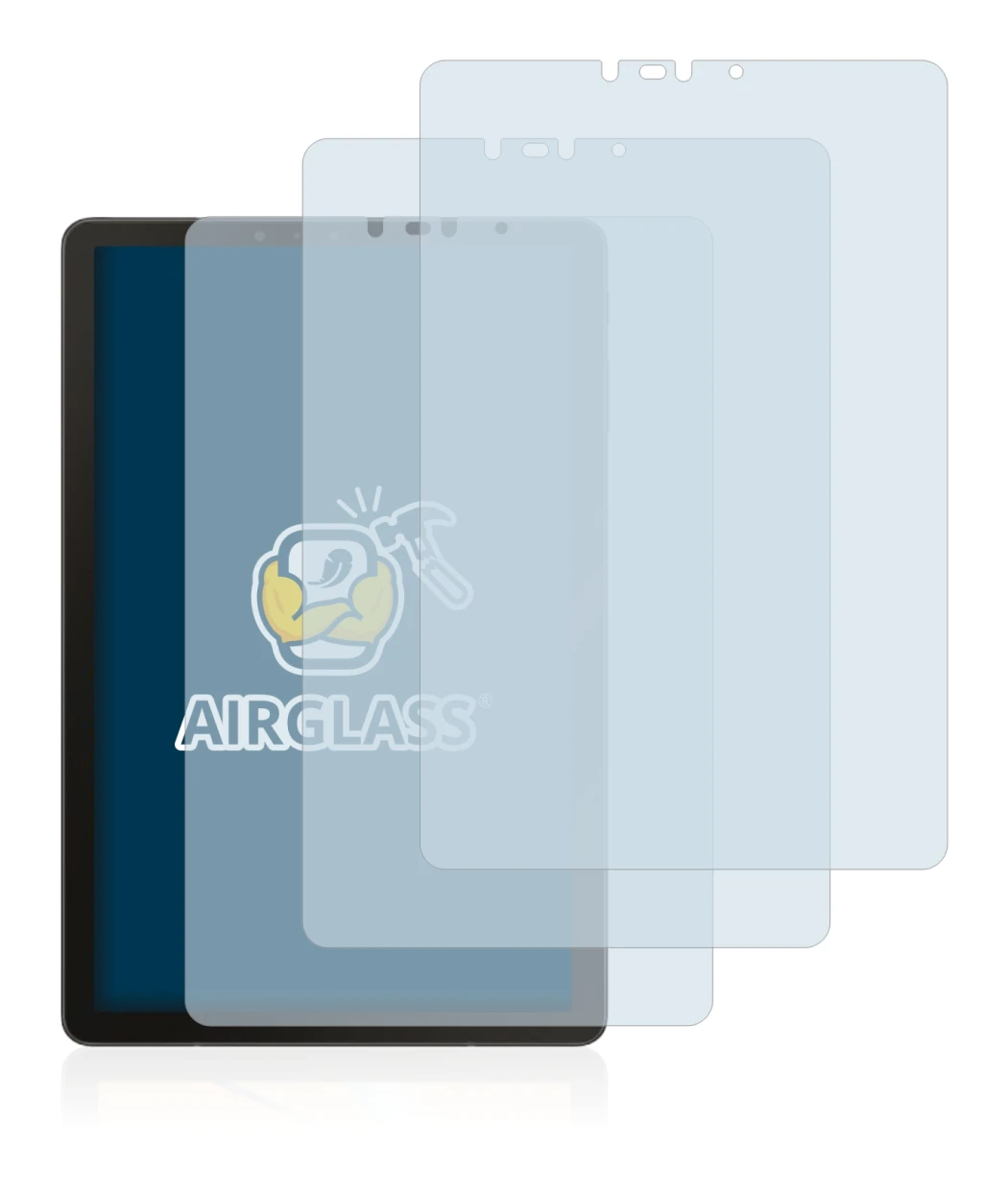 Image de l'appareil Samsung Galaxy Tab S4 10.5 avec une grande variété de protections d'écran.