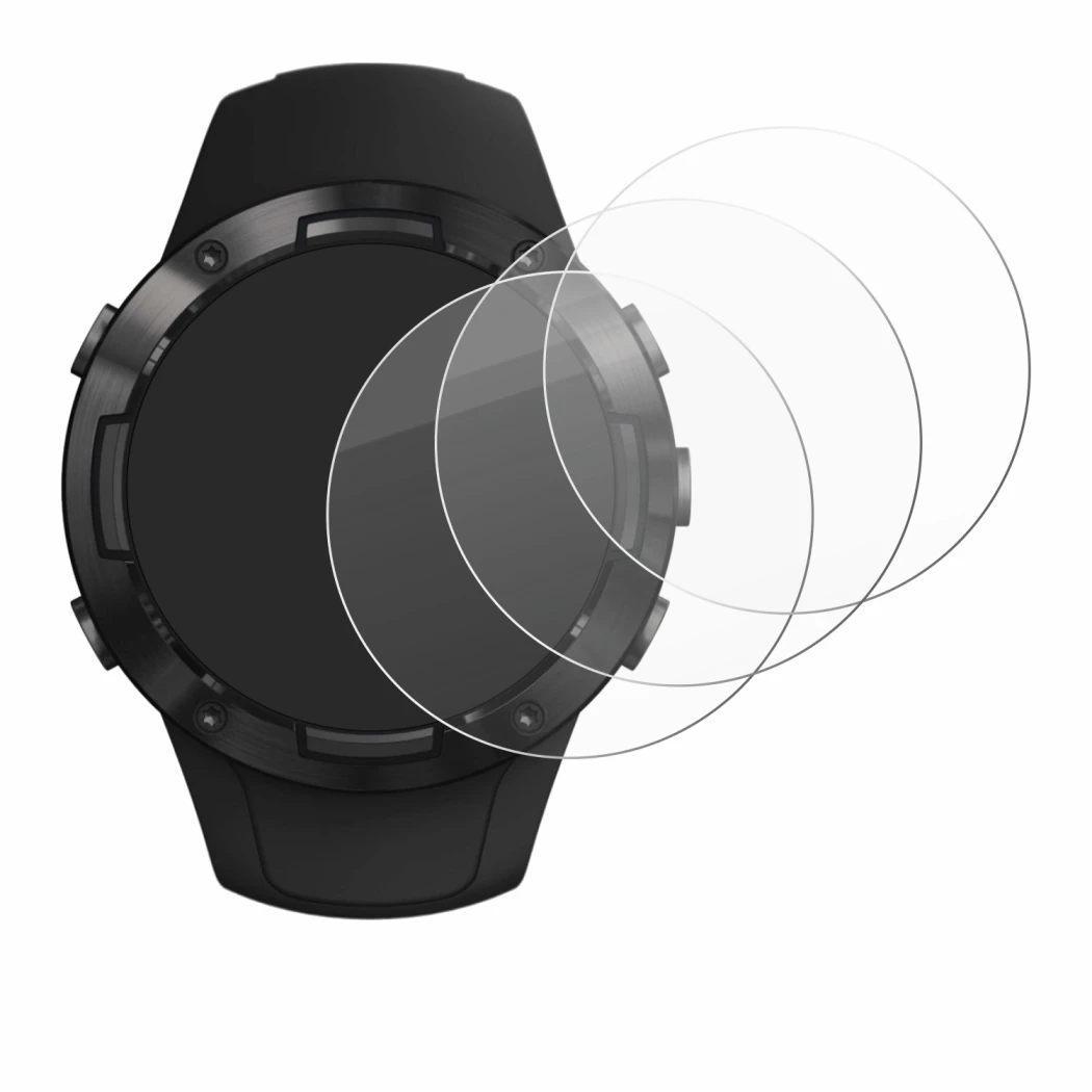Image de l'appareil Suunto 5 avec une grande variété de protections d'écran.