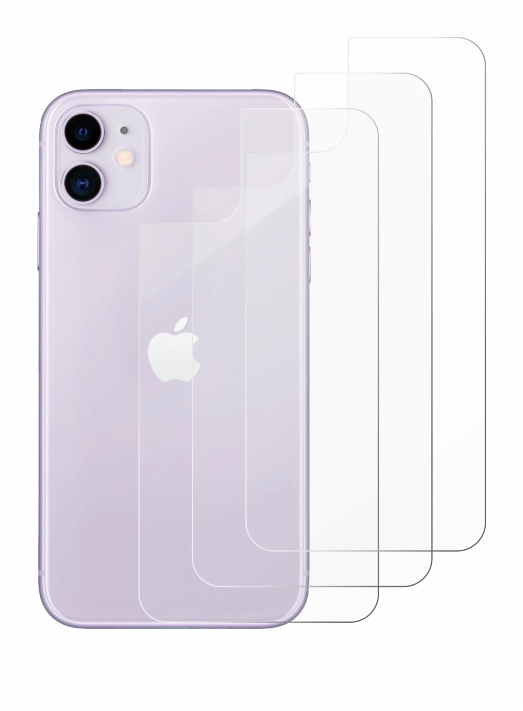 Image de l'appareil Apple iPhone 11 (Arrière) avec une grande variété de protections d'écran.