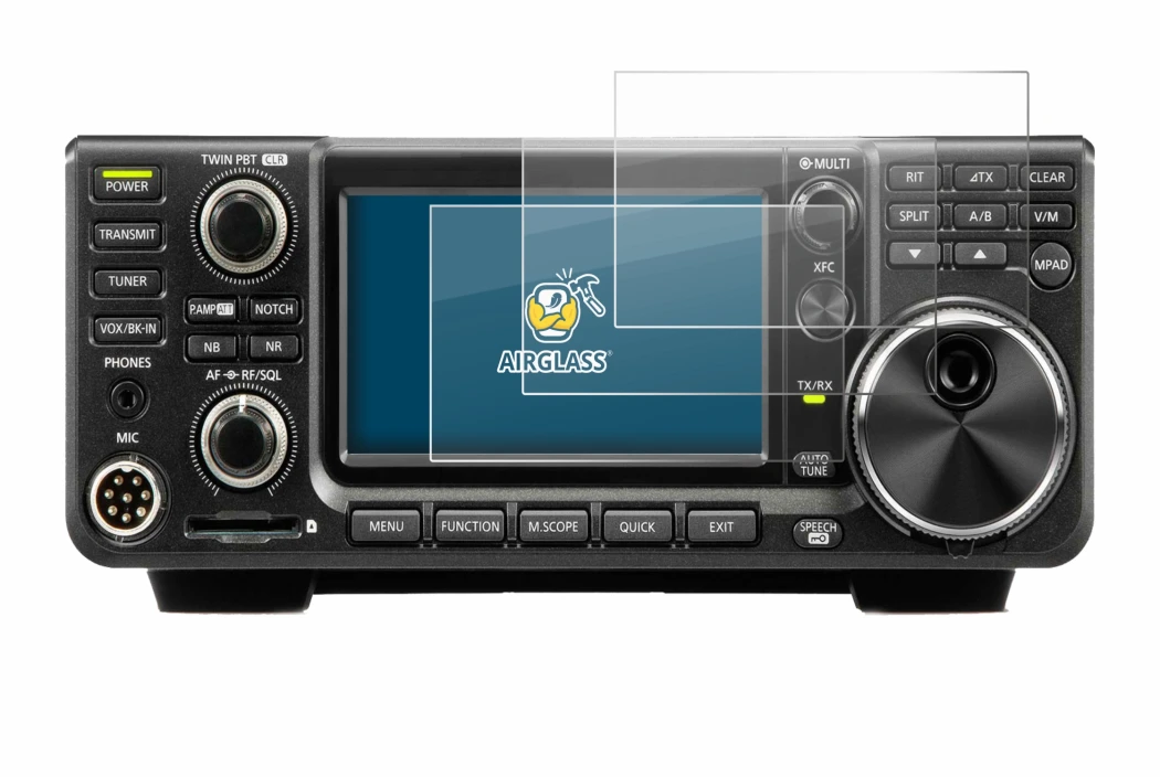 Image de l'appareil Icom IC-9700 avec une grande variété de protections d'écran.