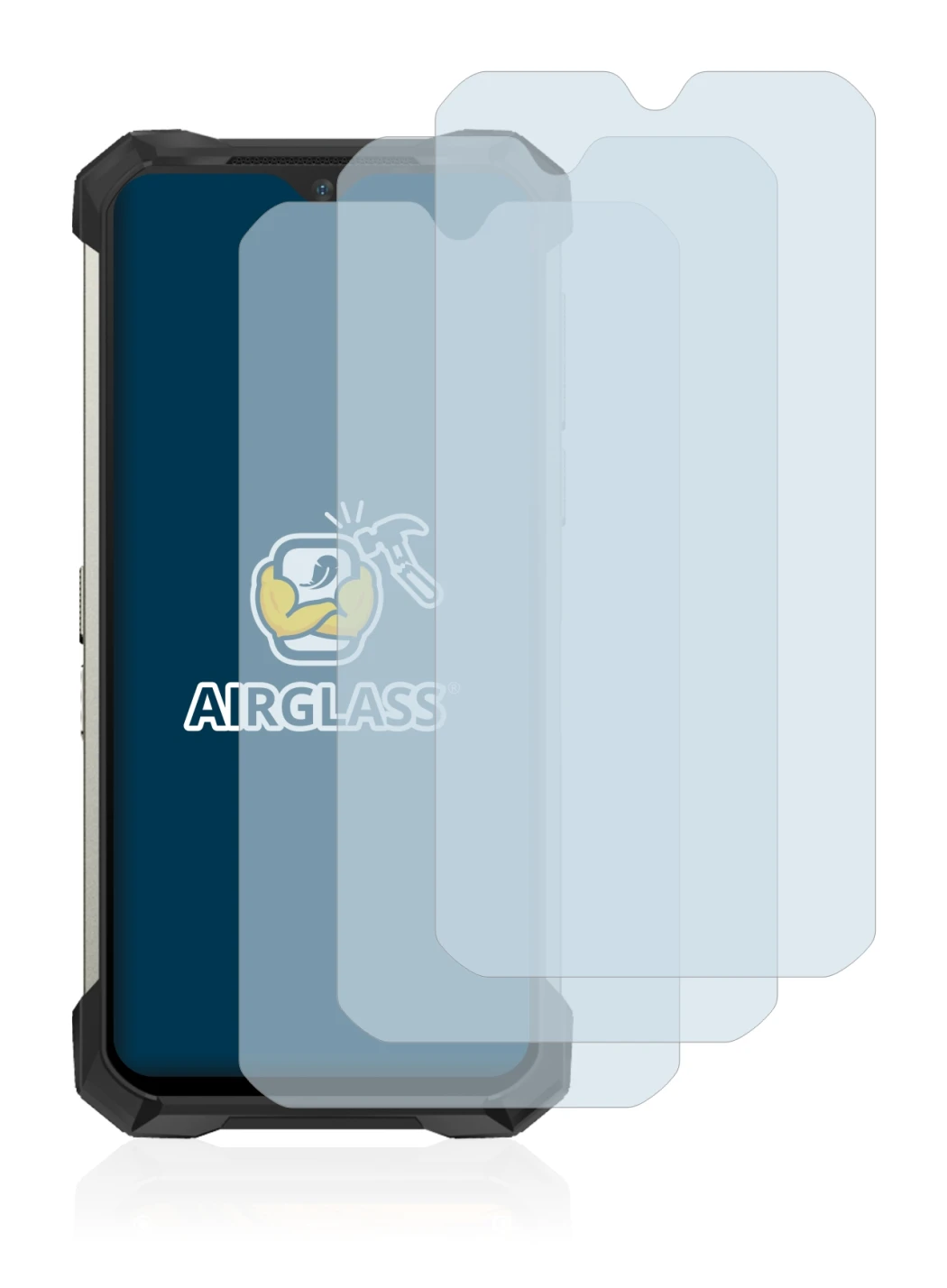 Image de l'appareil Doogee S88 Pro avec une grande variété de protections d'écran.