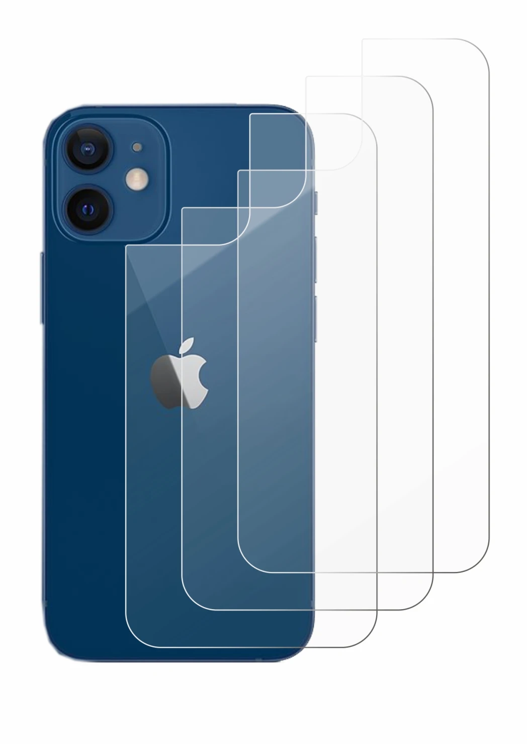Image de l'appareil Apple iPhone 12 (Arrière) avec une grande variété de protections d'écran.