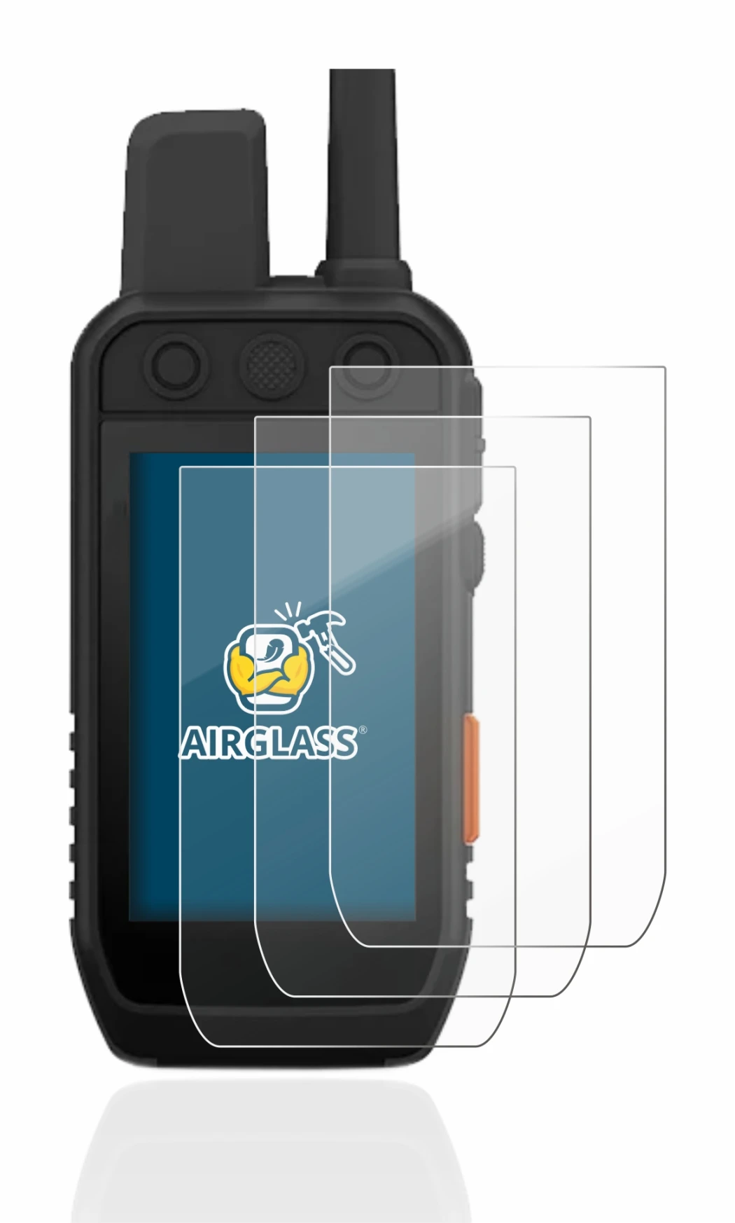 Image de l'appareil Garmin Alpha 200 K avec une grande variété de protections d'écran.
