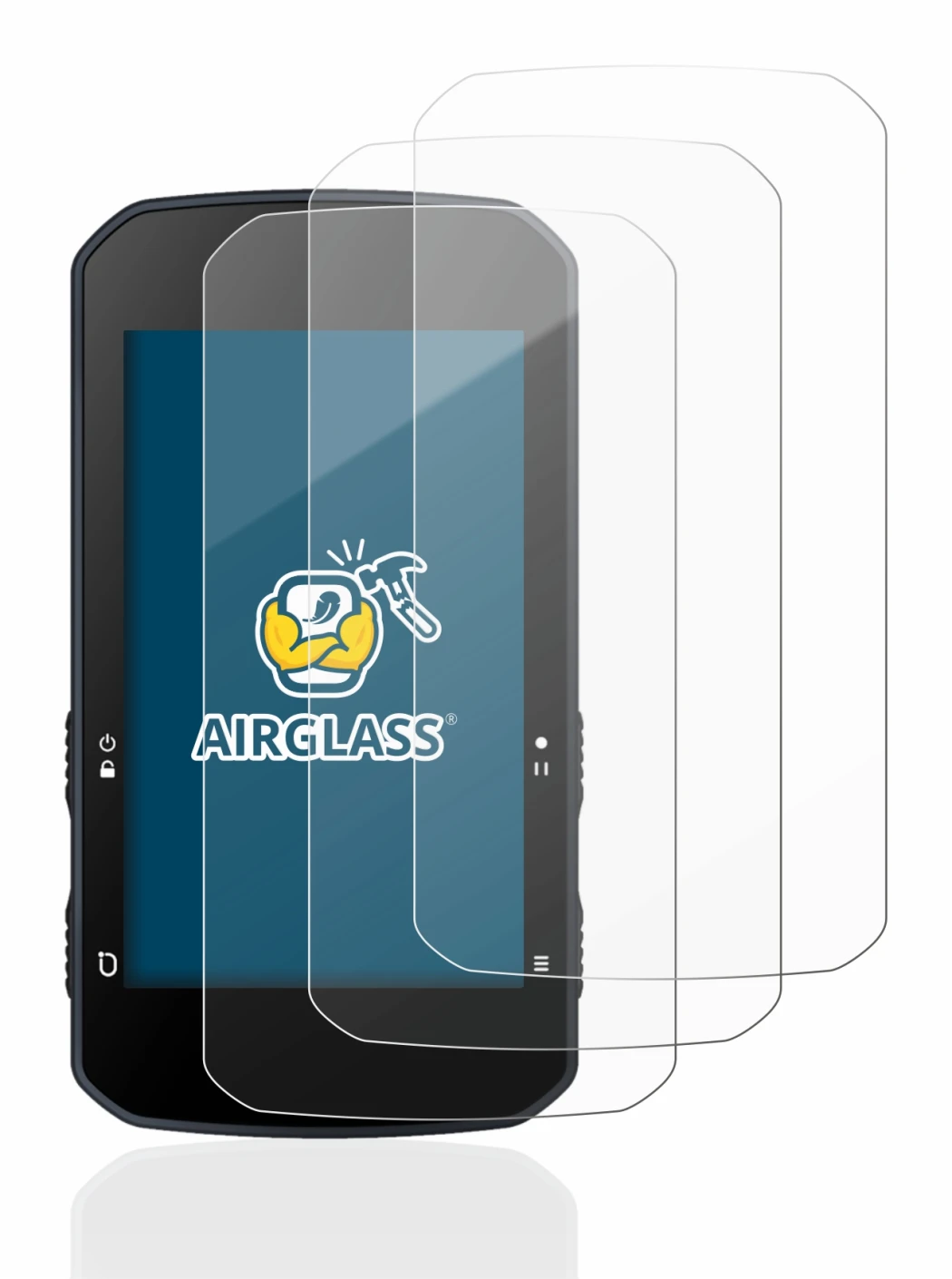 Image de l'appareil Bryton Rider 750 avec une grande variété de protections d'écran.