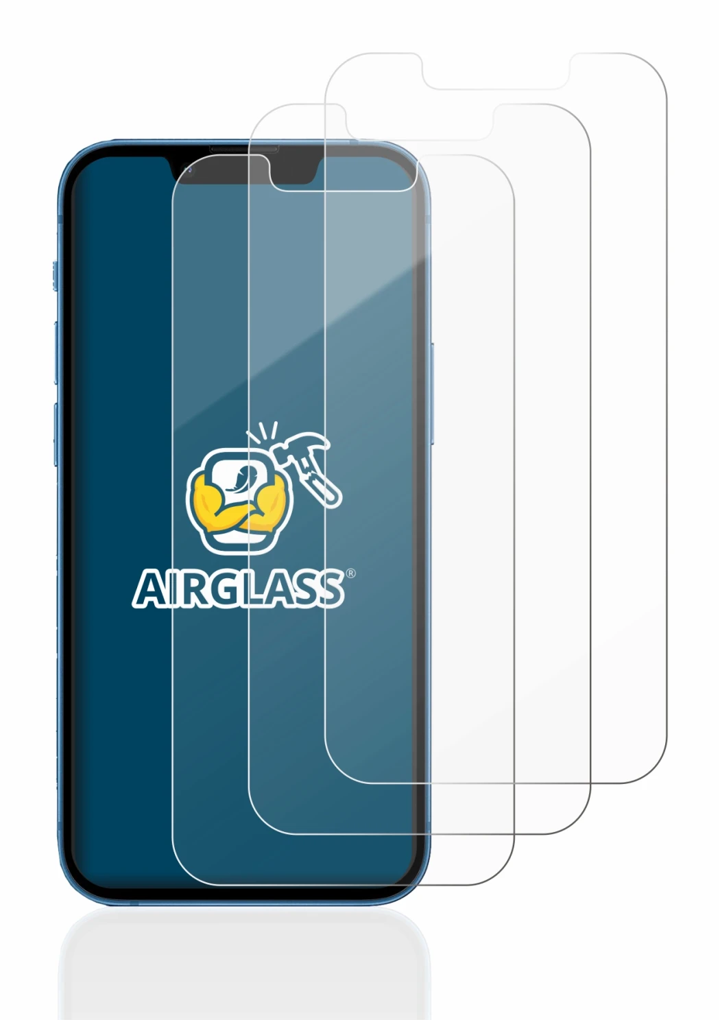 Image de l'appareil Apple iPhone 13 mini avec une grande variété de protections d'écran.