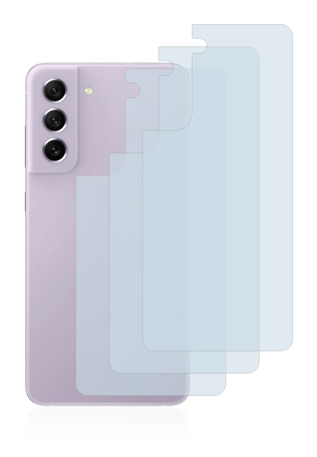 Image de l'appareil Samsung Galaxy S21 FE 5G (Arrière) avec une grande variété de protections d'écran.