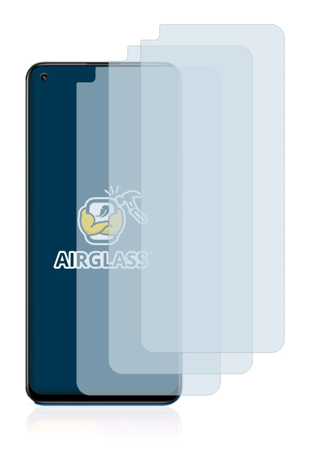Image de l'appareil realme 8 avec une grande variété de protections d'écran.
