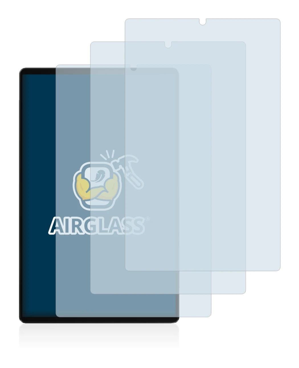 Image de l'appareil Lenovo Tab M10 FHD Plus avec une grande variété de protections d'écran.