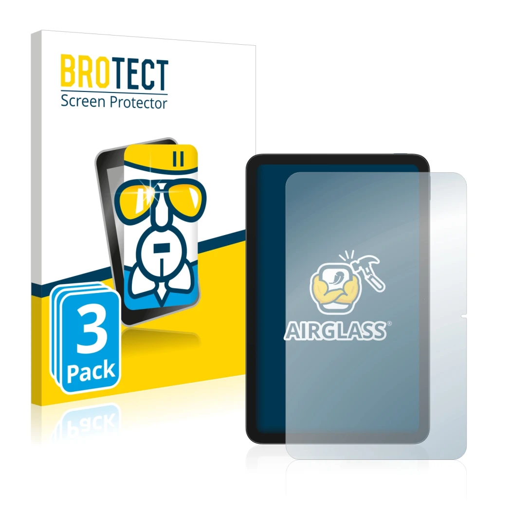 Face avant d’un emballage produit avec le logo de la marque BROTECT. À côté, l’appareil Nokia T20 est représenté avec la prote