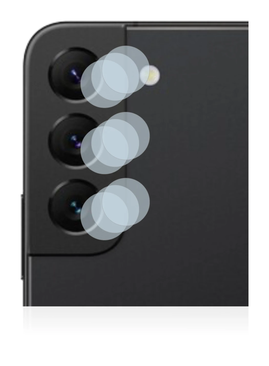 Image de l'appareil Samsung Galaxy S22 5G (Caméra UNIQUEMENT) avec une grande variété de protections d'écran.