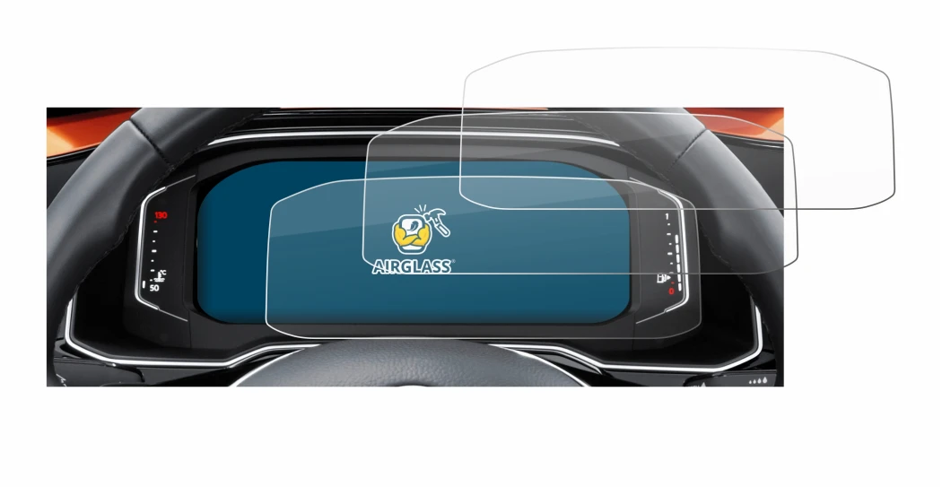 Image de l'appareil Volkswagen Polo 6 Digital Cockpit Pro avec une grande variété de protections d'écran.