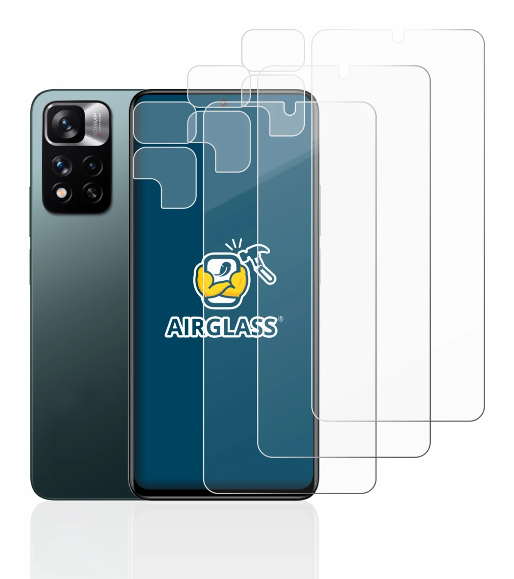 Image de l'appareil Xiaomi Redmi Note 11 Pro+ 5G (Avant+Caméra) avec une grande variété de protections d'écran.