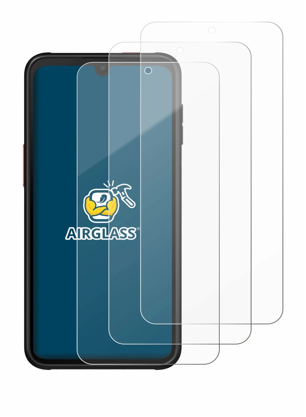 Image de l'appareil Samsung Galaxy Xcover 6 Pro avec une grande variété de protections d'écran.