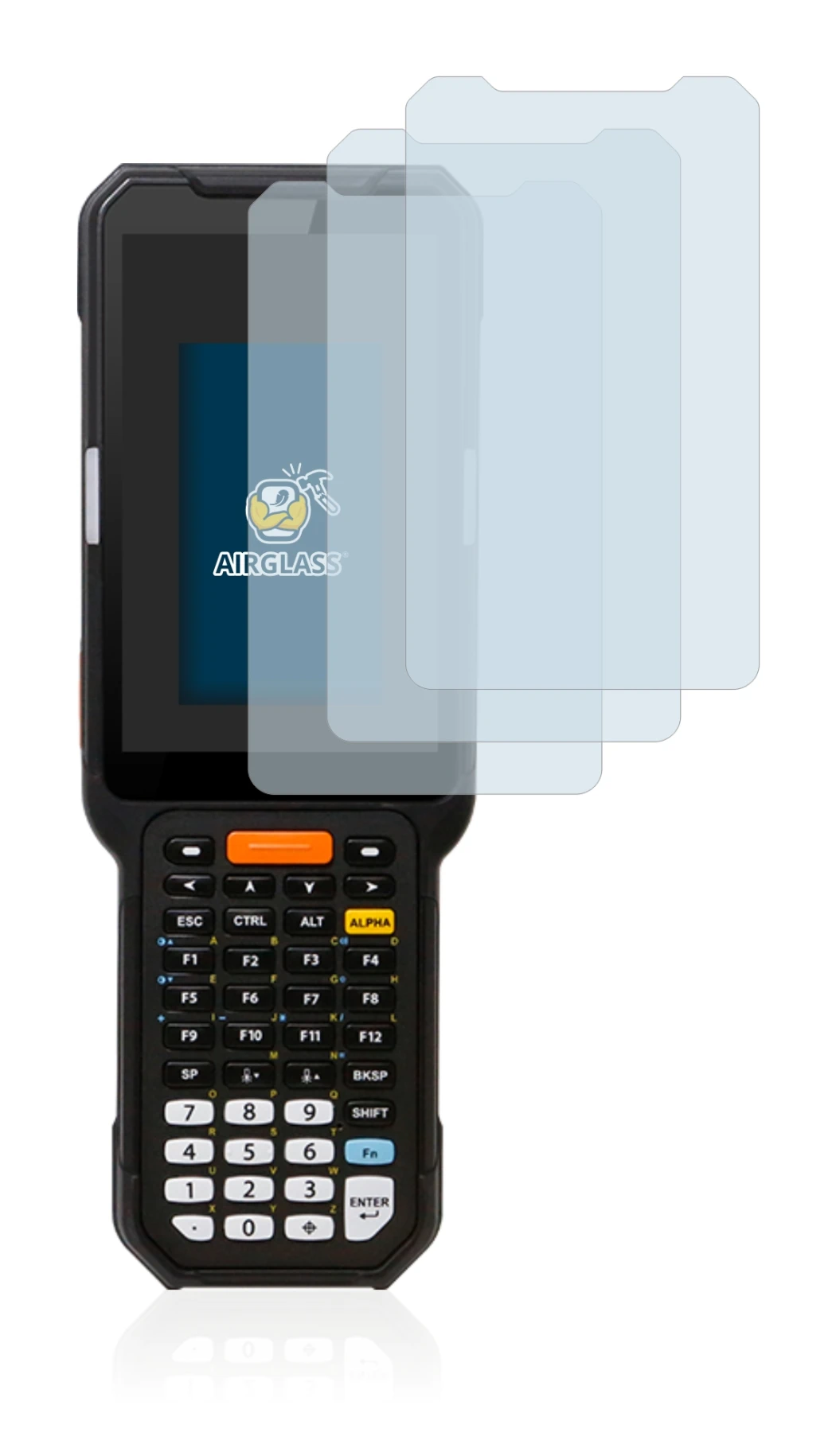 Image de l'appareil Point Mobile PM451 avec une grande variété de protections d'écran.