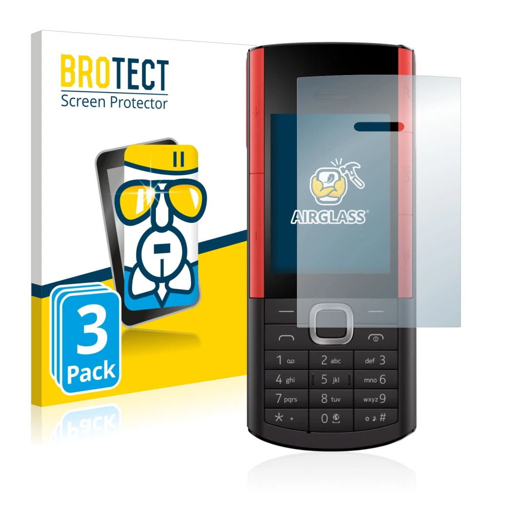 Face avant d’un emballage produit avec le logo de la marque BROTECT. À côté, l’appareil Nokia 5710 XA est représenté avec la p