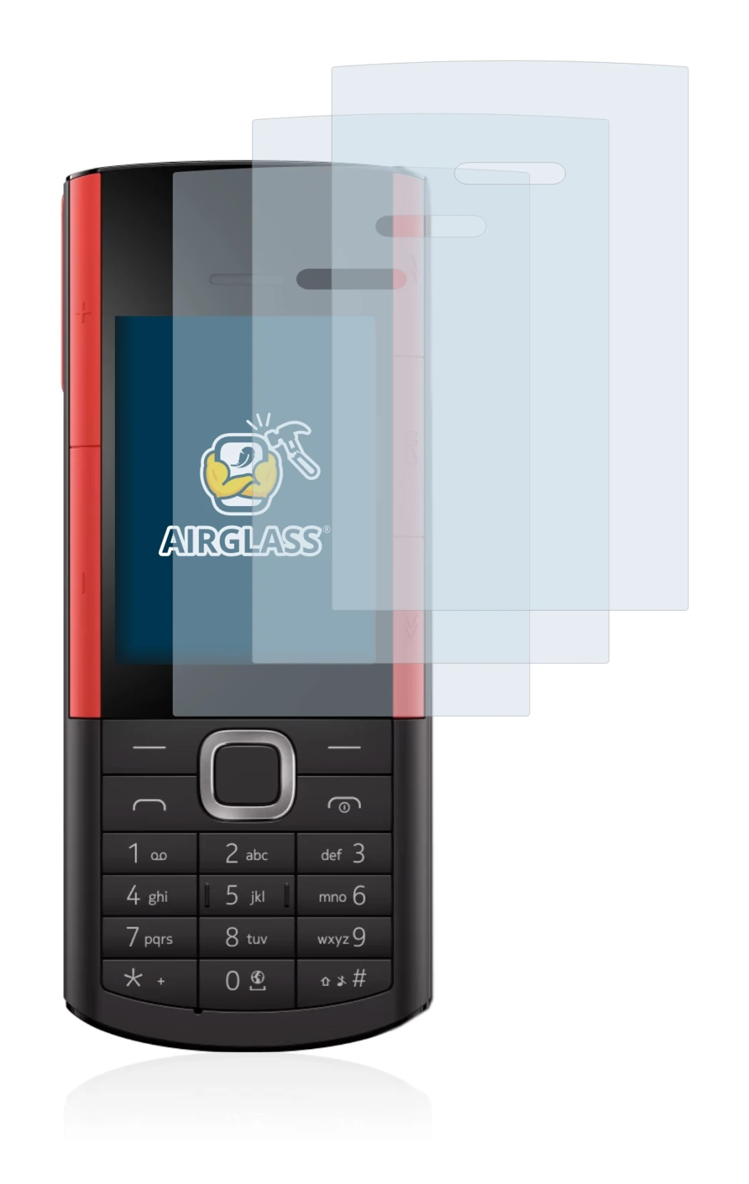 Image de l'appareil Nokia 5710 XA avec une grande variété de protections d'écran.