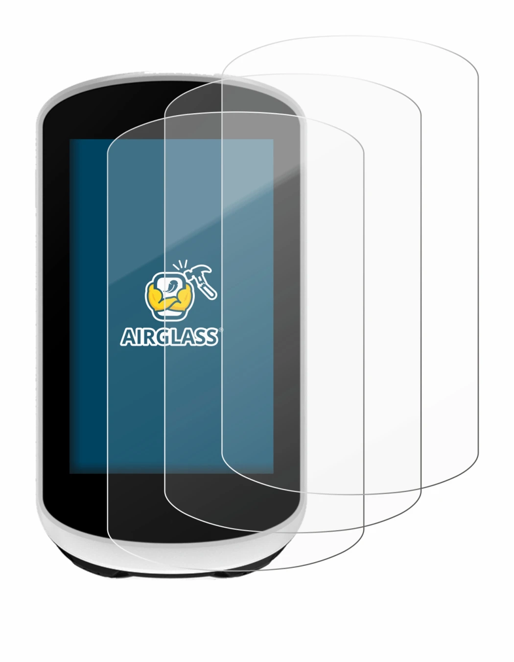 Image de l'appareil Garmin Edge Explore 2 avec une grande variété de protections d'écran.