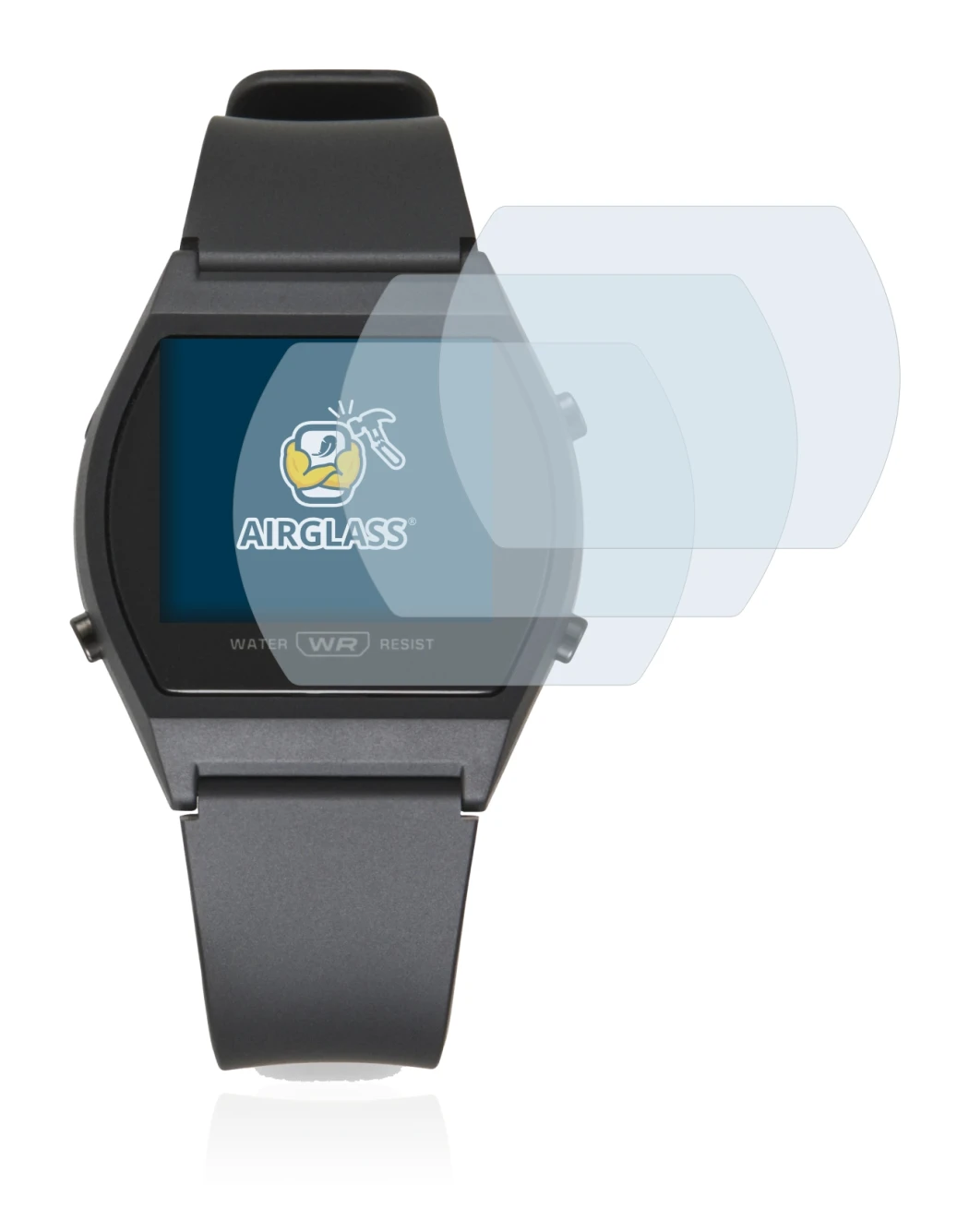 Image de l'appareil Casio LW-204-1BEF avec une grande variété de protections d'écran.