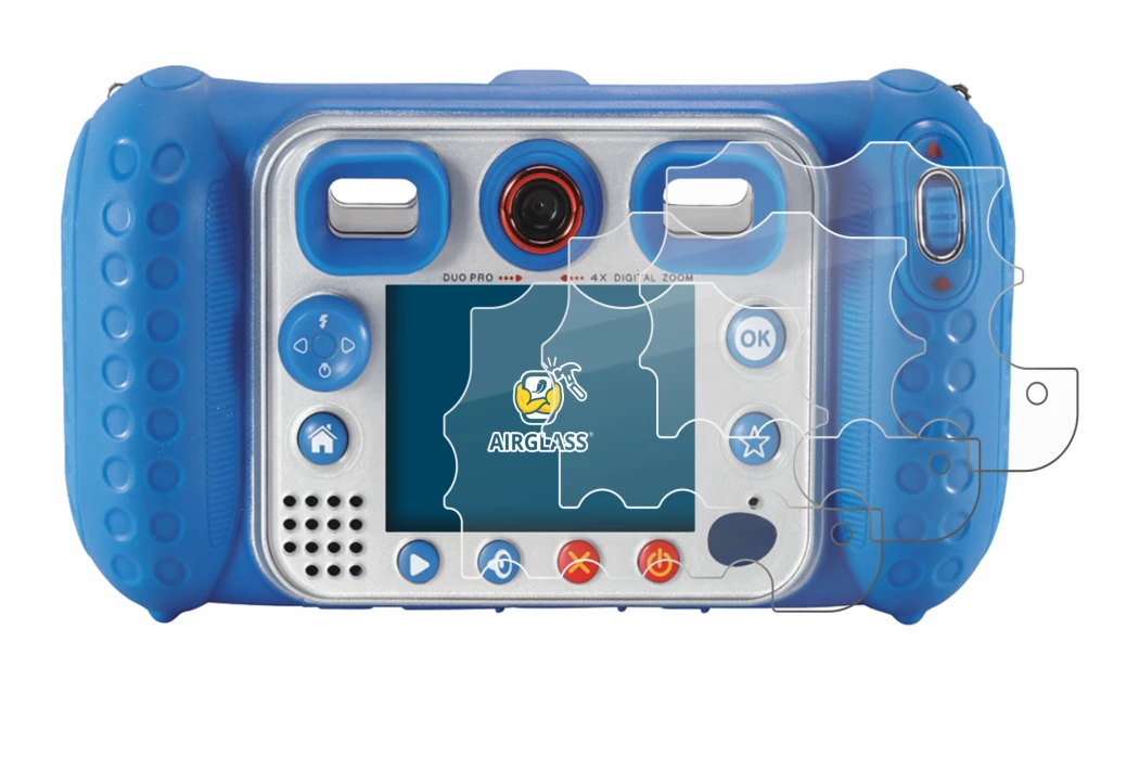 Image de l'appareil Vtech Kidizoom Duo Pro avec une grande variété de protections d'écran.