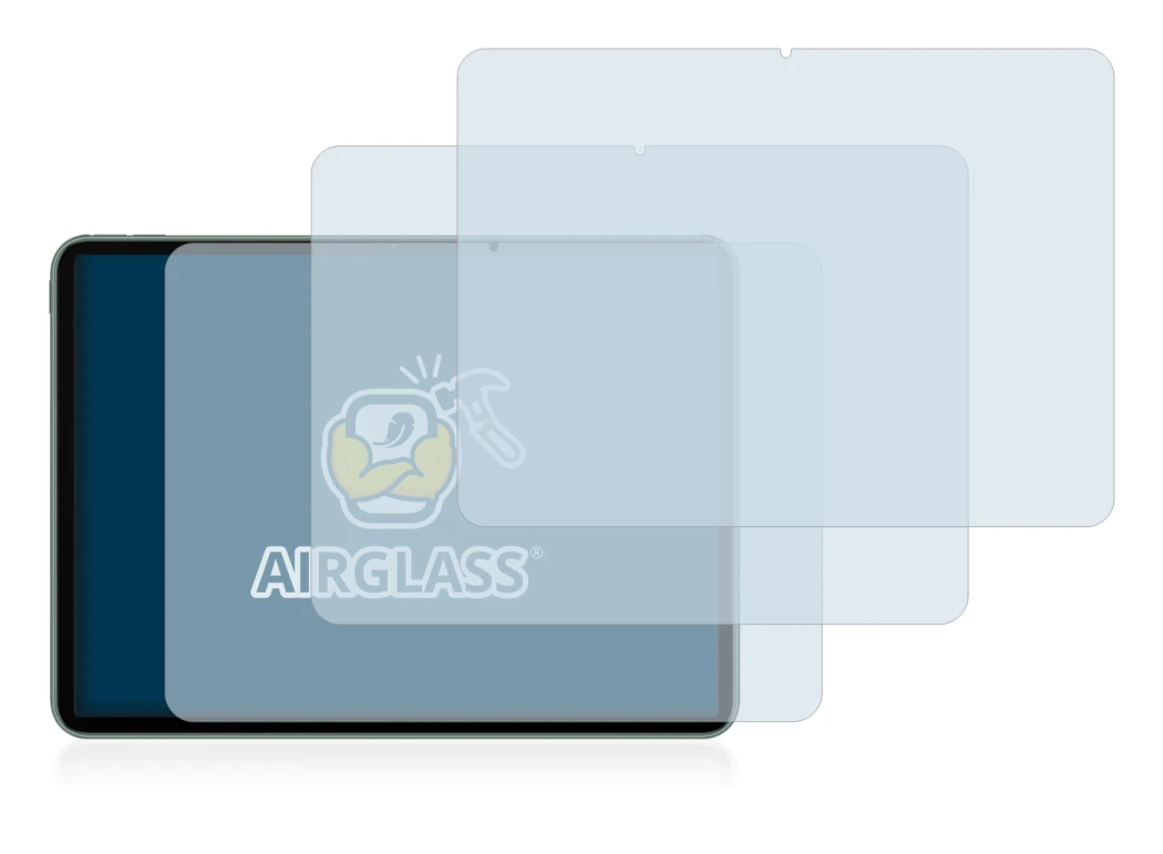 Image de l'appareil OnePlus Pad avec une grande variété de protections d'écran.