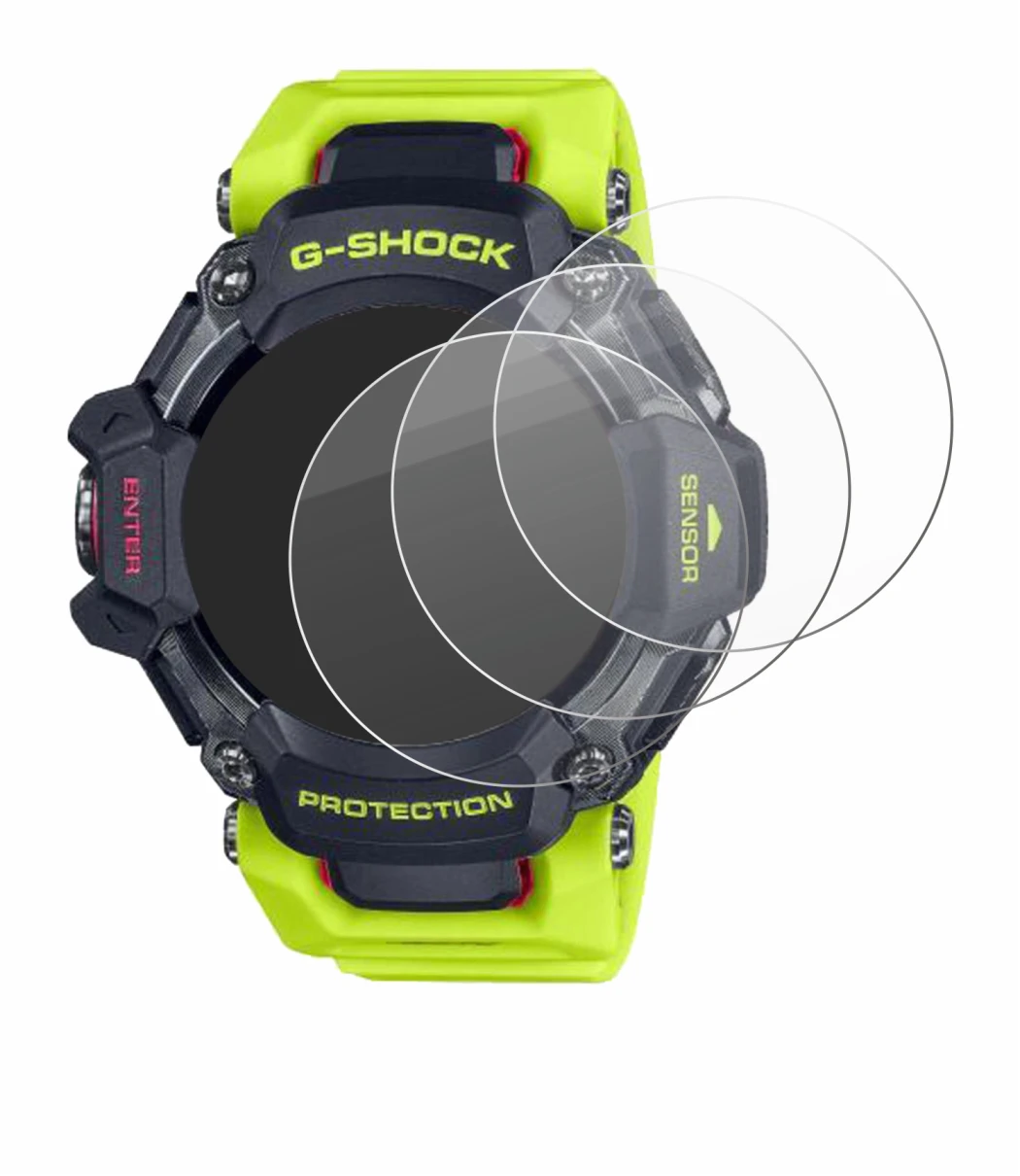 Image de l'appareil Casio G-Shock GBD-H2000 avec une grande variété de protections d'écran.
