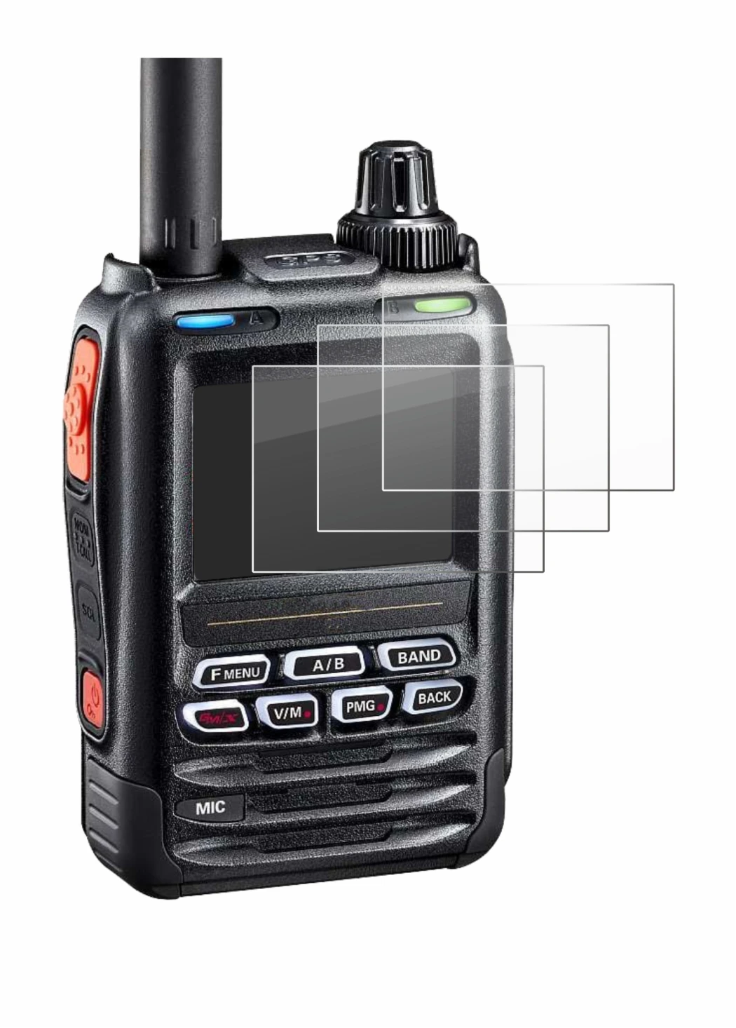 Image de l'appareil Yaesu FT-5DE/DR avec une grande variété de protections d'écran.