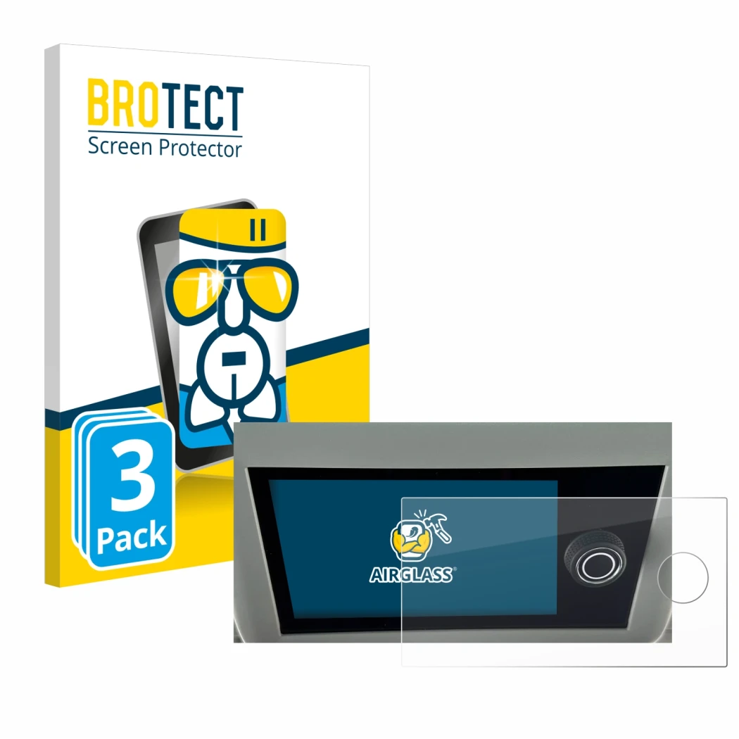 Face avant d’un emballage produit avec le logo de la marque BROTECT. À côté, l’appareil Volkswagen California 6.1 est représen