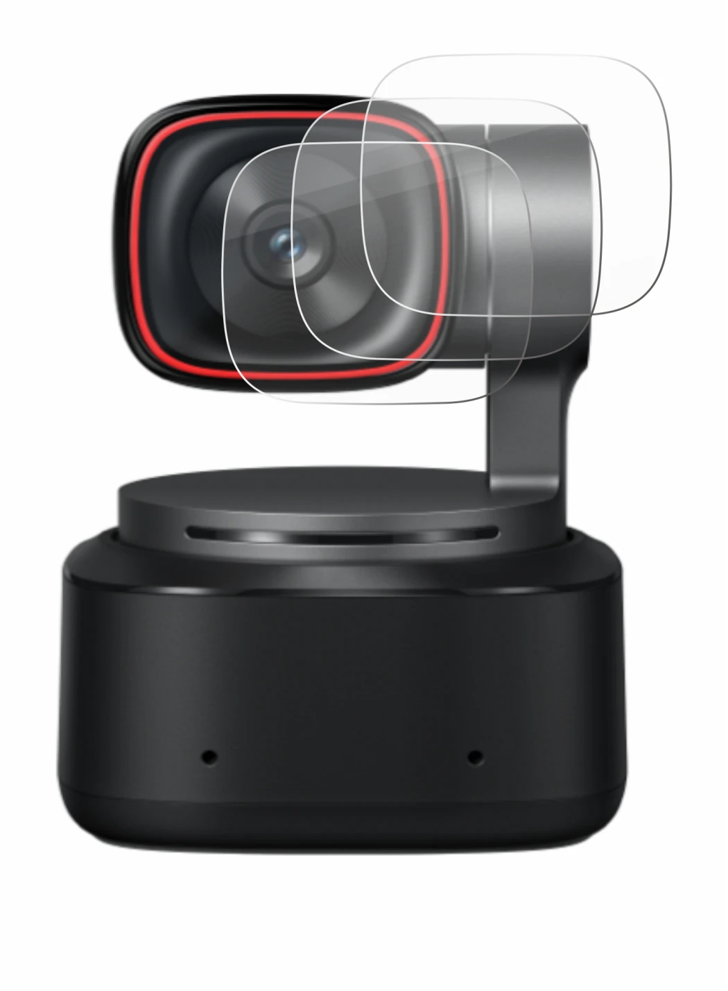 Image de l'appareil OBSBOT Tiny 2 avec une grande variété de protections d'écran.